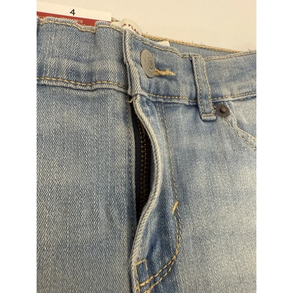 NWT Levi's Girls Flare 726 Denim Light‎ Wash Toddler Girls Size 4